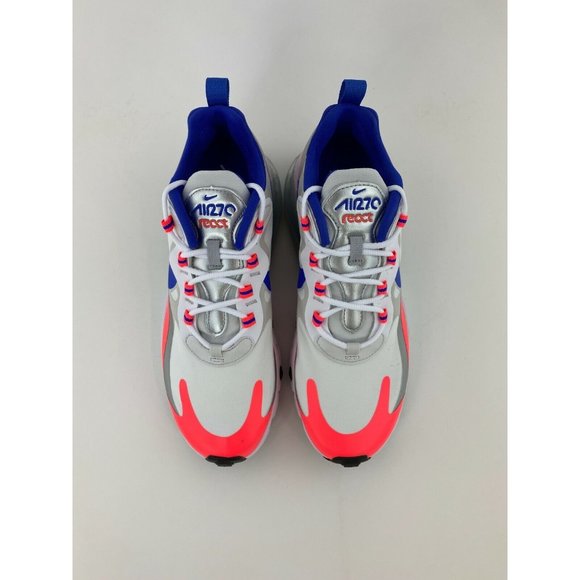 Nike Air Max 270 React Orange Blue Women's Sneakers Shoes Silver - Picture 7 of 12